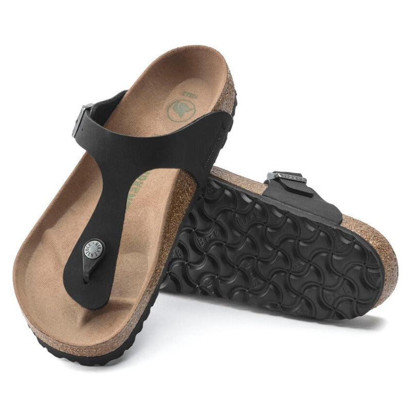 Birkenstock Gizeh Vegan Noir Birkibuc - Régulier