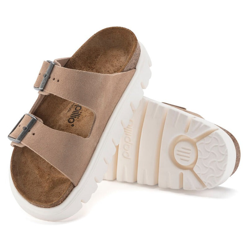 Birkenstock Papillio Arizona Chunky Warm Sand Suede - Narrow