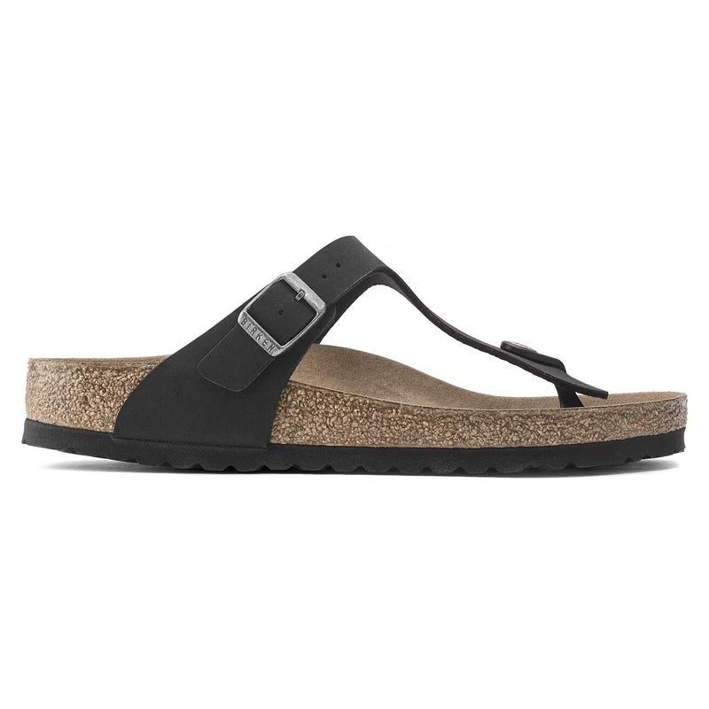 Birkenstock Gizeh Vegan Noir Birkibuc - Régulier