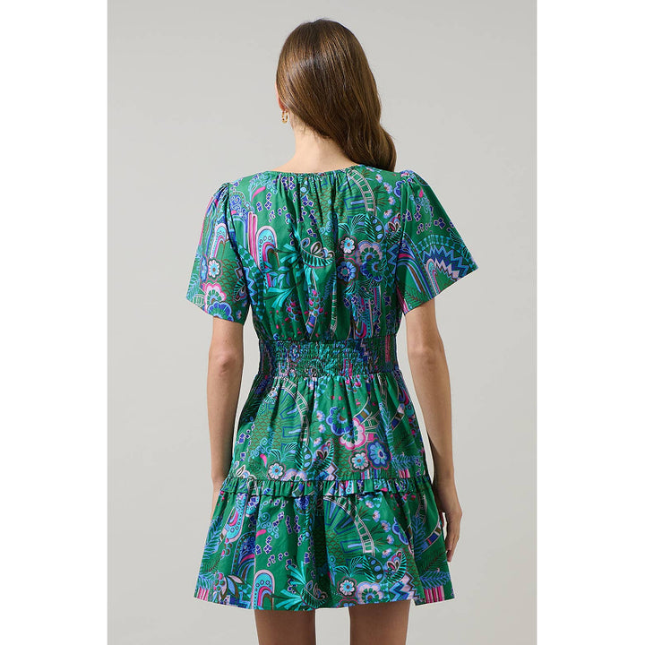 Robe Courte Smockée Fleurie Aylin Sugarlips Vesper