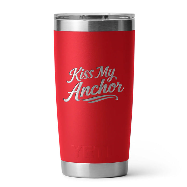 Laser Engraved 20 oz Yeti Tumbler | Kiss My Anchor