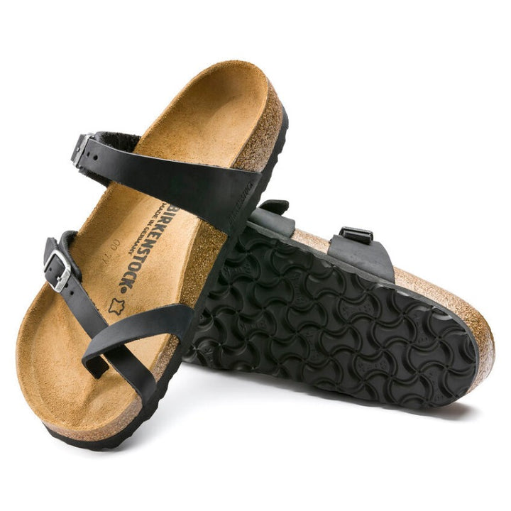 Birkenstock Mayari Cuir Huilé Noir - Régulier