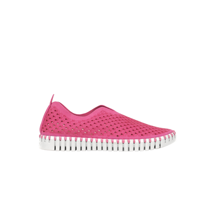 Ilse Jacobsen Tulip Platform Slip On avec découpes - Rose Violet 