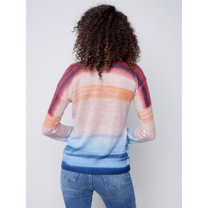 Pull en tricot transparent imprimé Charlie B