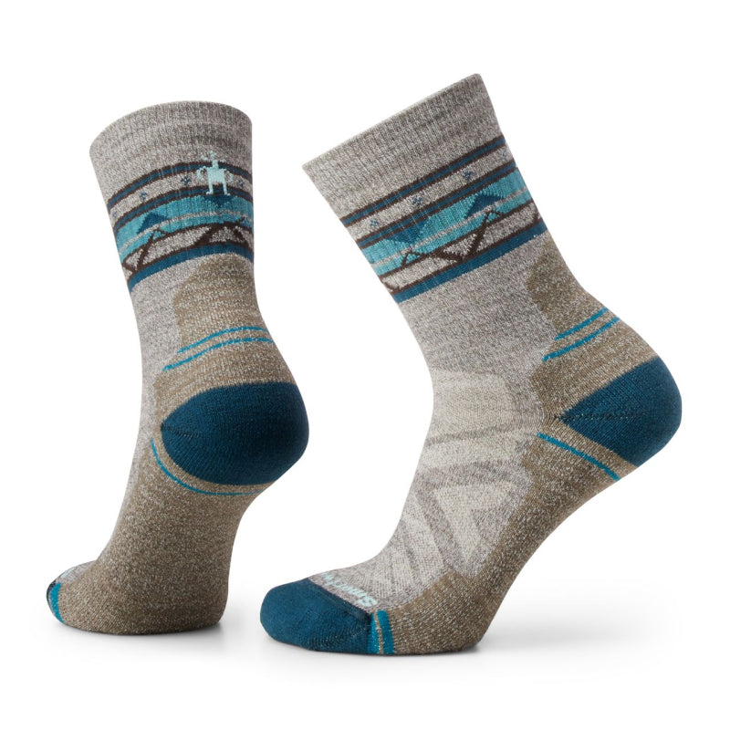 SmartWool Women's Hike Light Cushion Zig Zag Graphic Mid Crew Socks