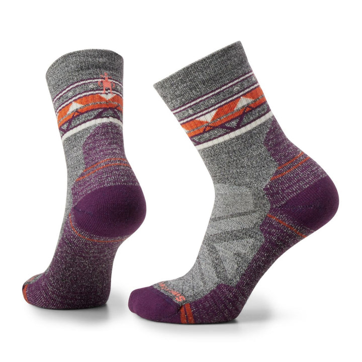 SmartWool Women's Hike Light Cushion Zig Zag Graphic Mid Crew Socks