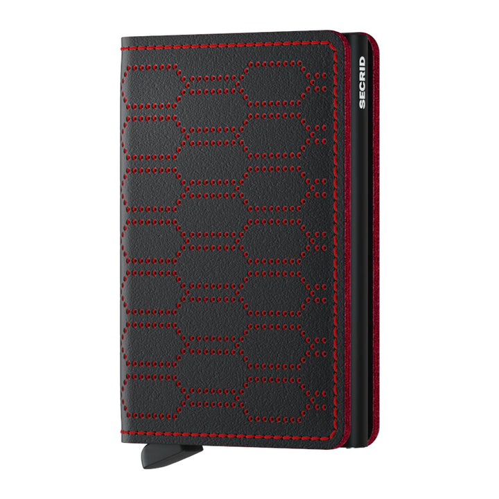 Secrid Slim Wallet - Fuel Perforated Black/Red