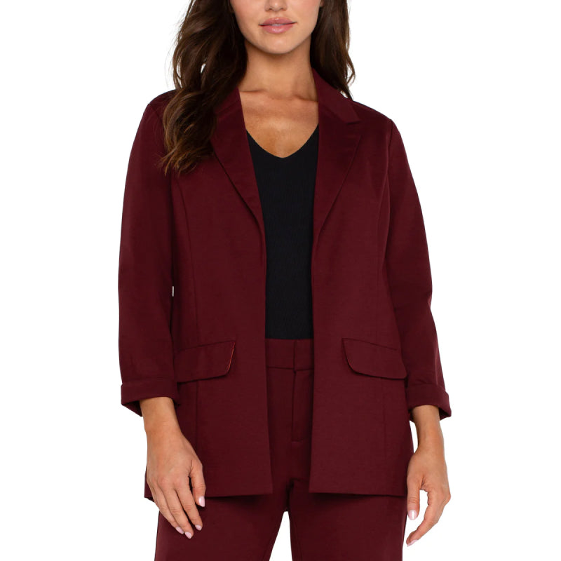 Liverpool Boyfriend Blazer With Princess Dart - Bordeaux