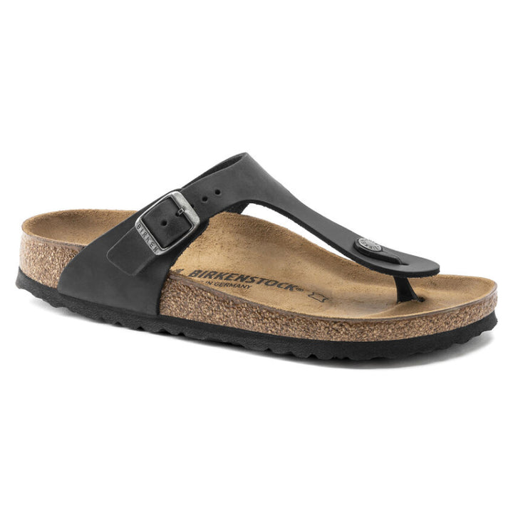 Birkenstock Gizeh Black Oiled Leather - Regular