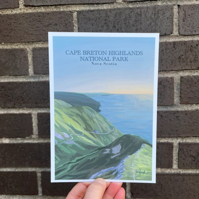 Projet artistique d'antan | Gravures du parc des Hautes-Terres-du-Cap-Breton | Skyline, Nouvelle-Écosse