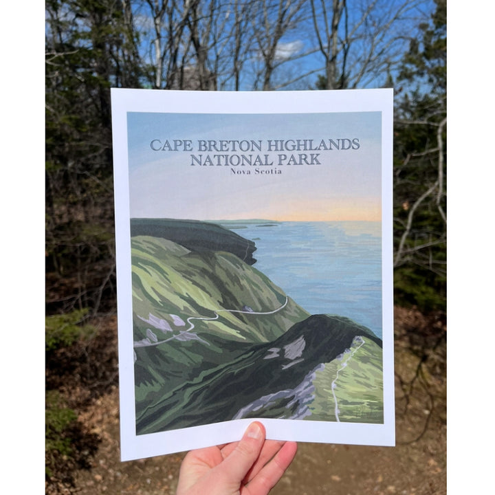 Projet artistique d'antan | Gravures du parc des Hautes-Terres-du-Cap-Breton | Skyline, Nouvelle-Écosse