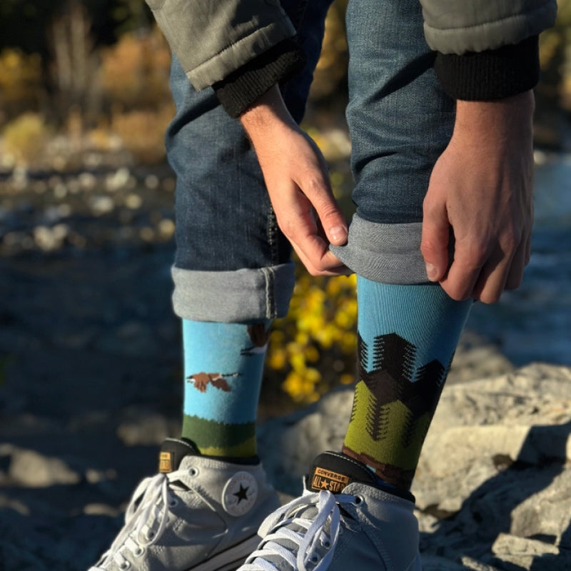 Friday Sock Co. - Chaussettes Paysage Canadien Canadian Shield pour Hommes