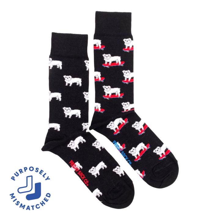 Friday Sock Co. - Chaussettes dépareillées bouledogue pour homme