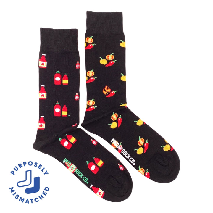 Friday Sock Co. - Chaussettes fantaisie pour homme motif sauce piquante