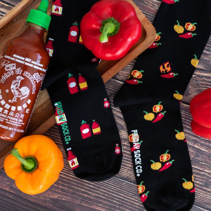 Friday Sock Co. - Chaussettes fantaisie pour homme motif sauce piquante