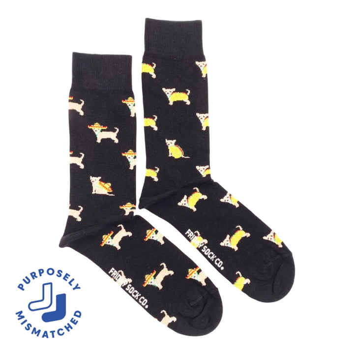 Friday Sock Co. Chaussettes pour hommes Chien Taco