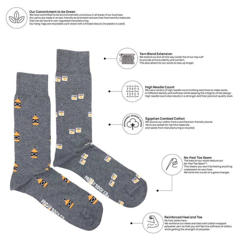 Friday Sock Co. - Chaussettes homme Whisky & Verre