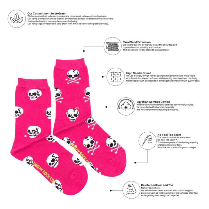 Friday Sock Co. - Chaussettes têtes de mort femme
