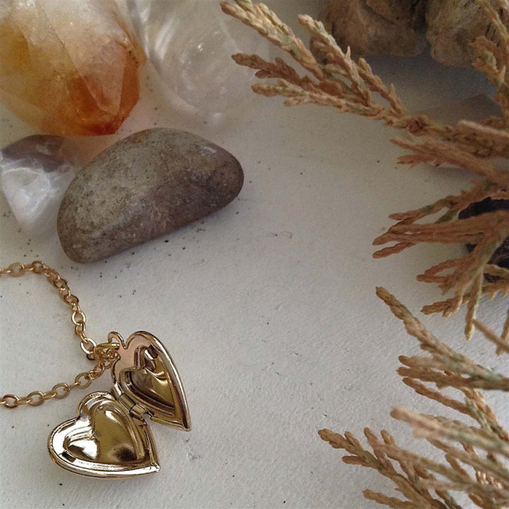 Pendentif Cœur Miniature "Total Eclipse of the Heart" Pika & Bear en Plaqué Or