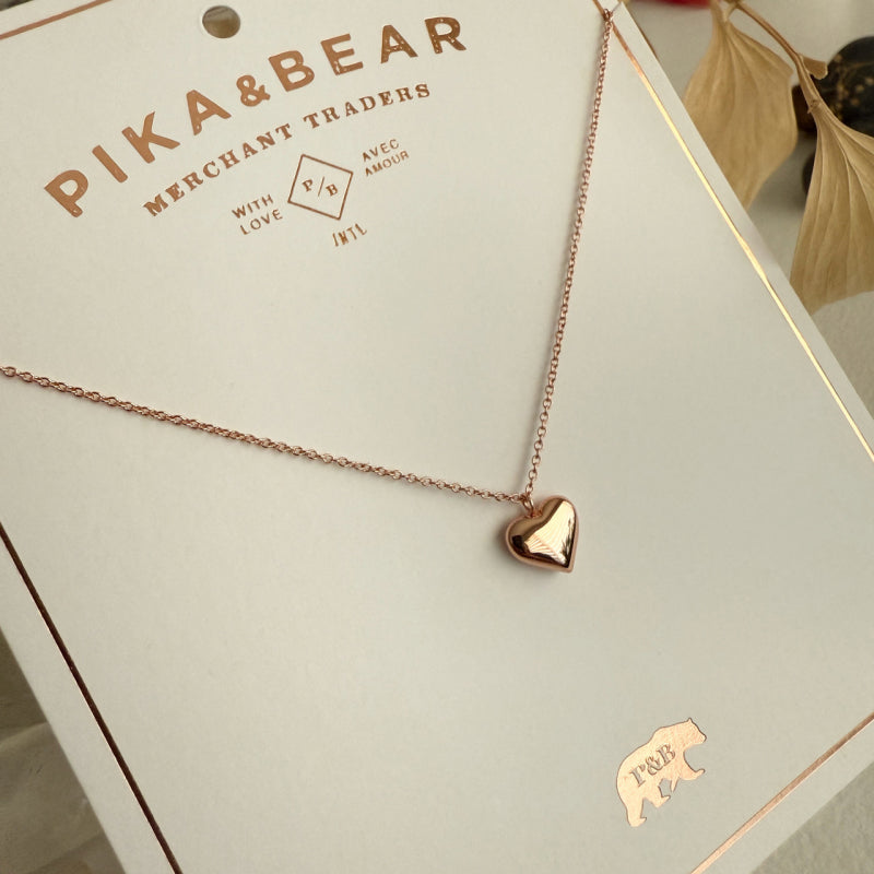 Collier avec Breloque Cœur "Tresna" Pika & Bear