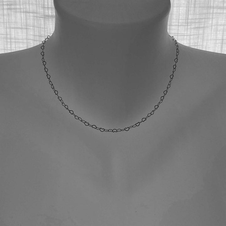 Pika & Bear Collier chaîne petits cœurs « Love Bites »
