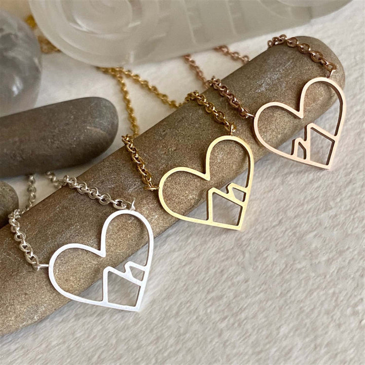 Pika & Bear Collier à pendentif « Burgess » Cœur des montagnes