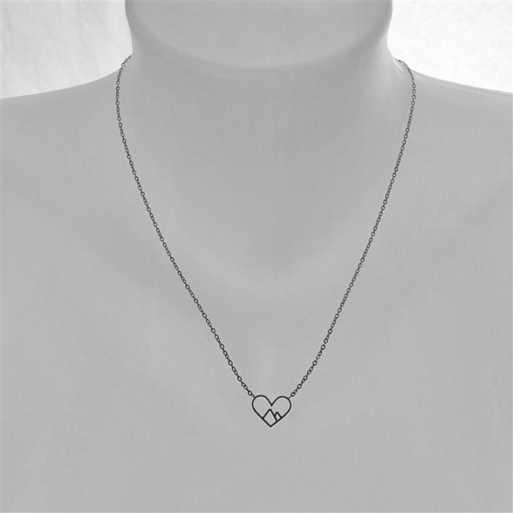Pika & Bear Collier à pendentif « Burgess » Cœur des montagnes