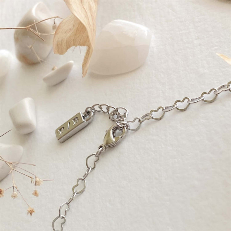 Bracelet chaîne Pika & Bear "Love Bites" cœurs entrelacés