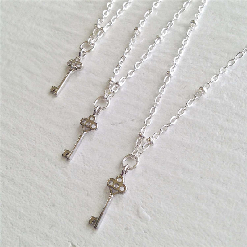Collier Pika & Bear « Minerva » avec breloque petite clé en argent