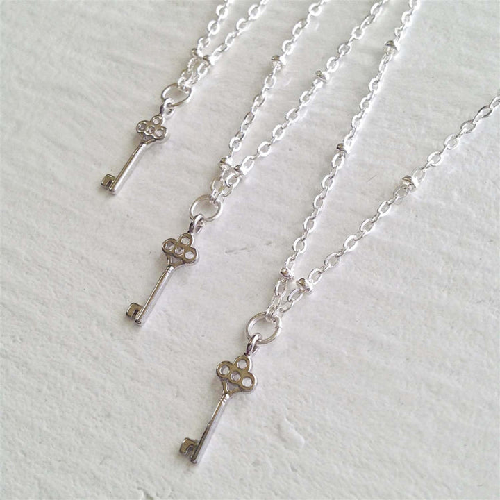Collier Pika & Bear « Minerva » avec breloque petite clé en argent
