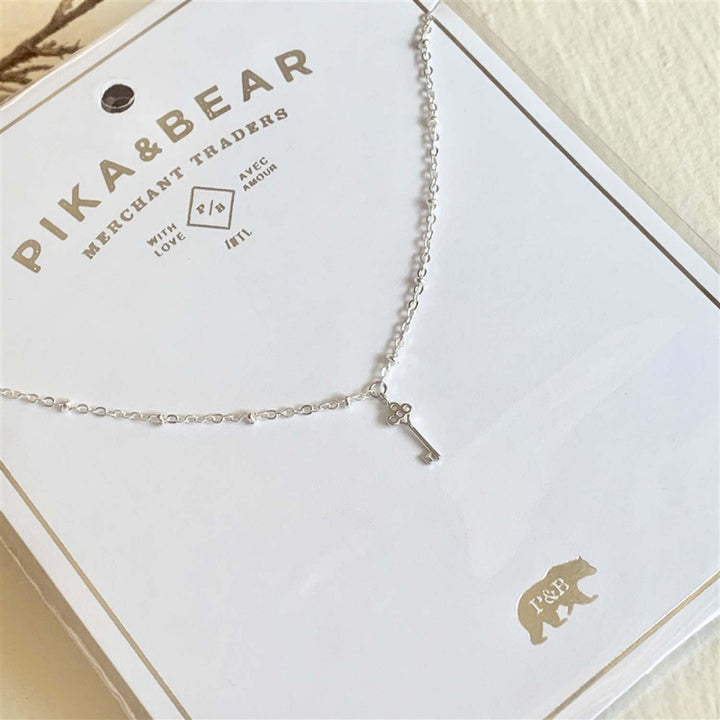 Collier Pika & Bear « Minerva » avec breloque petite clé en argent