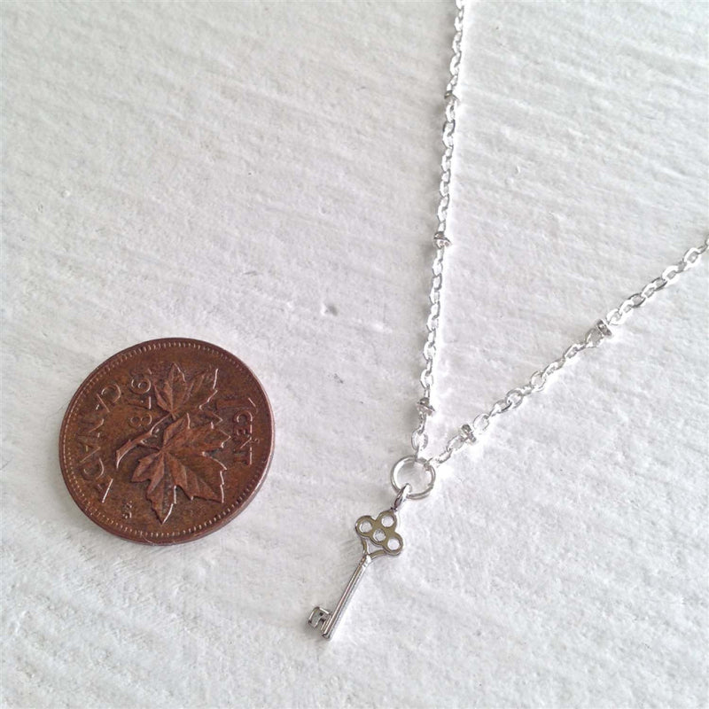 Collier Pika & Bear « Minerva » avec breloque petite clé en argent