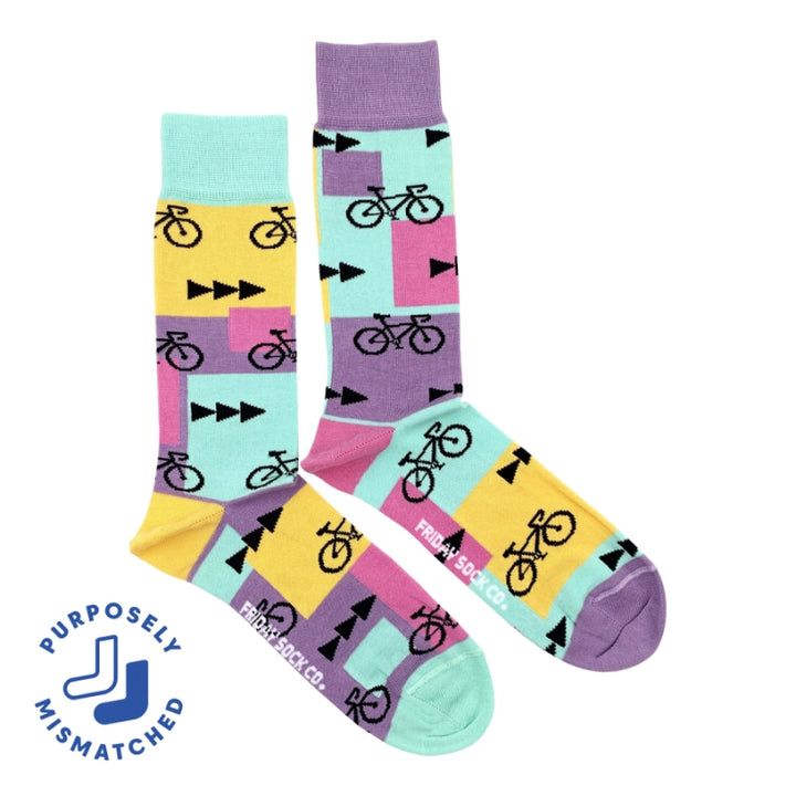 Friday Sock Co. Chaussettes dépareillées vélo de route années 80 pour homme