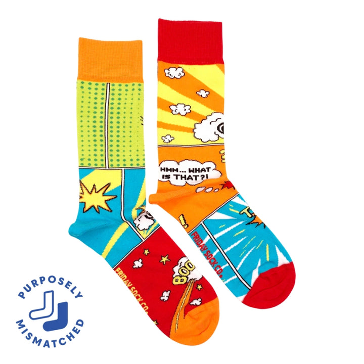 Friday Sock Co. Chaussettes pour hommes Bande dessinée