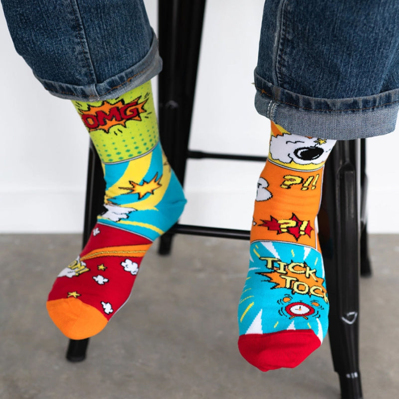 Friday Sock Co. Chaussettes pour hommes Bande dessinée