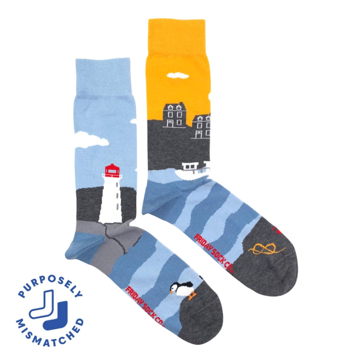 Friday Sock Co. Chaussettes pour hommes paysages canadiens de la côte Est