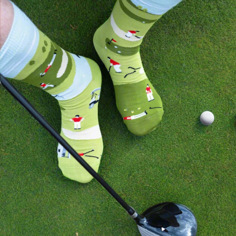 Friday Sock Co. Chaussettes pour hommes Scène de golf amusante