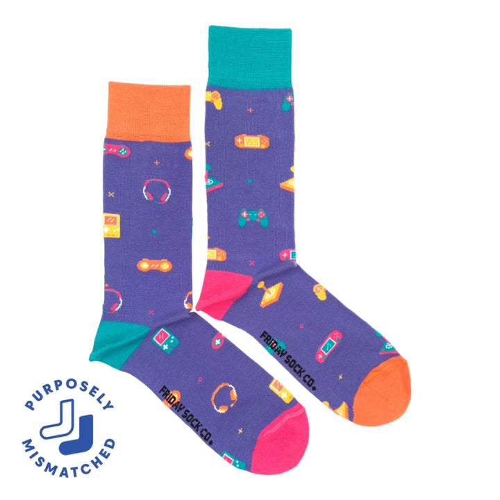 Friday Sock Co. Chaussettes pour hommes Motifs Jeux Vidéo