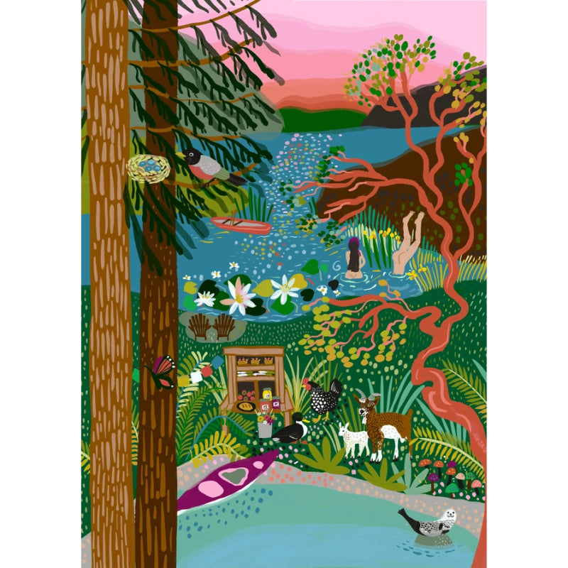 Casse-tête L'île de Salt Spring 1000 pièces Villager Puzzles | Conçu en Colombie-Britannique, Canada