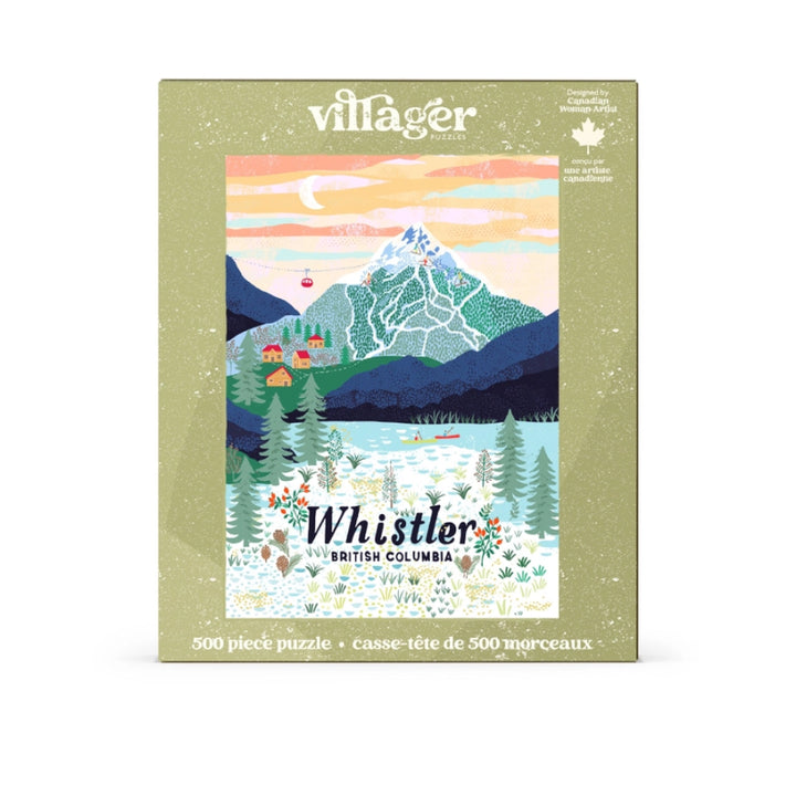 Casse-tête Villageois Mont Whistler | Casse-tête de 500 pièces | Conçu au Canada