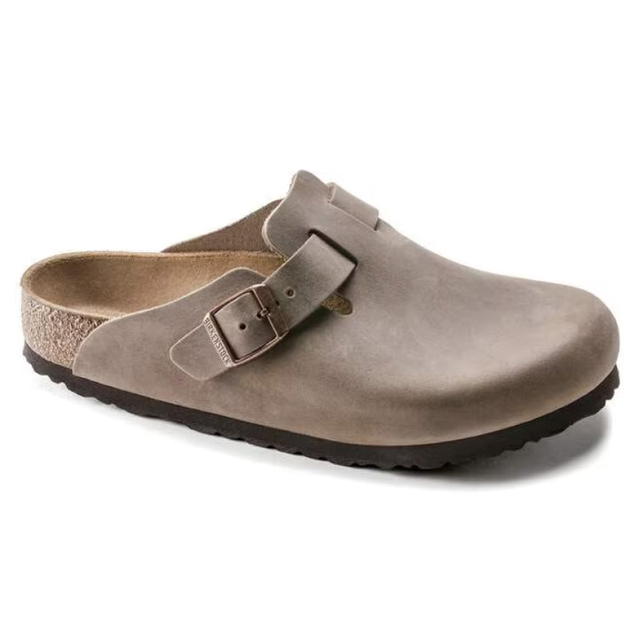 Birkenstock Boston Cuir Huilé Tabac - Normal