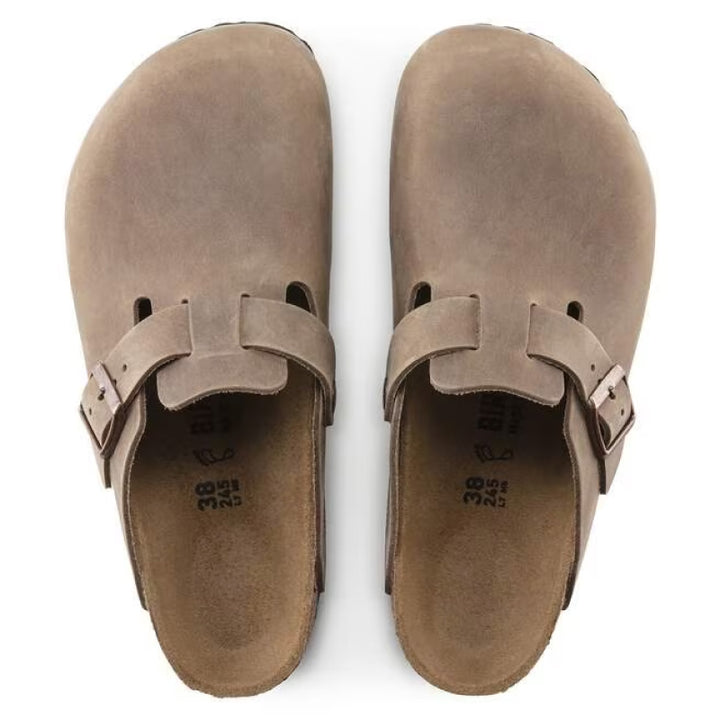 Birkenstock Boston Cuir Huilé Tabac - Normal