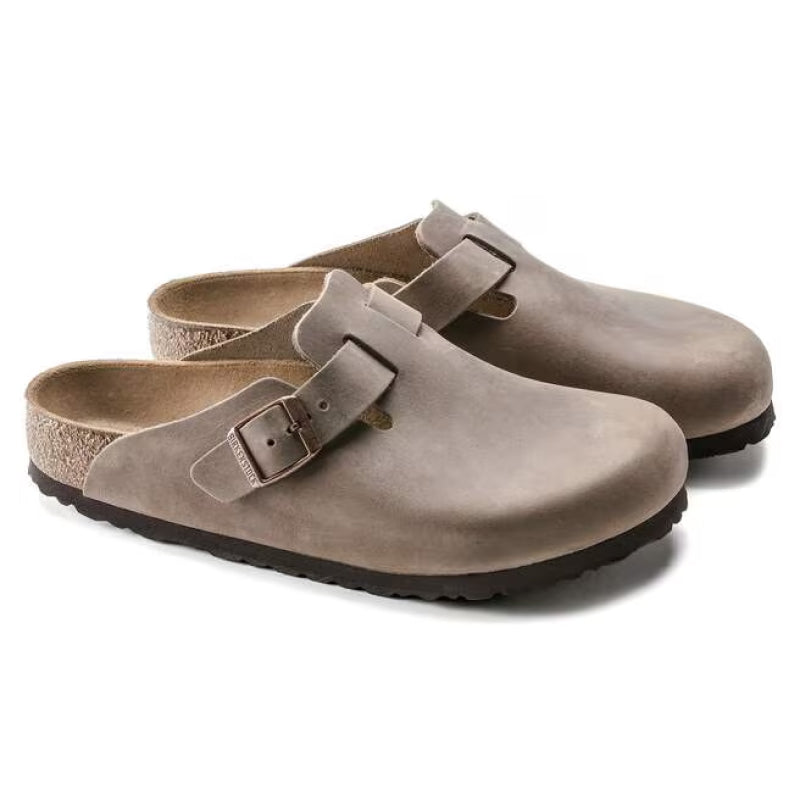 Birkenstock Boston Cuir Huilé Tabac - Normal