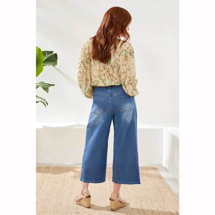 Jean large plissé court Tribal Audrey