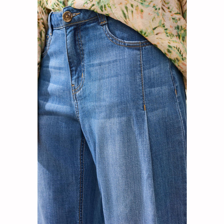 Jean large plissé court Tribal Audrey