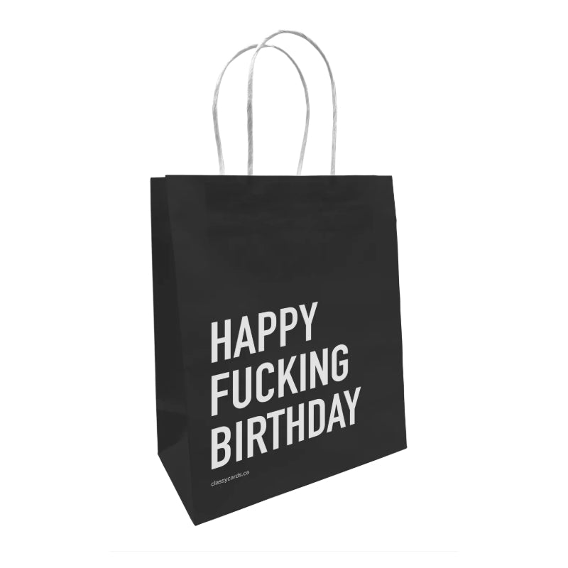 Sac cadeau élégant Joyeux putain d'anniversaire