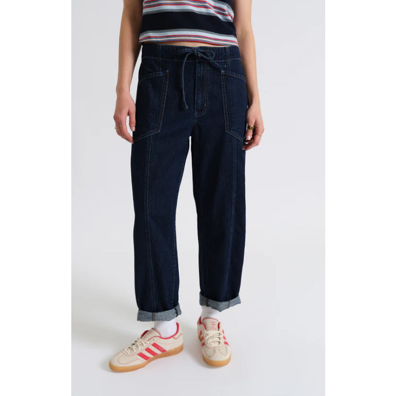 Daze Denim Villa Pantalon tonneau à cordon de serrage - Blue Mood