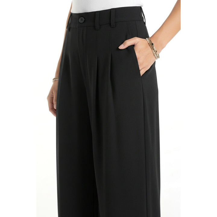 Pantalon large plissé taille haute Liverpool