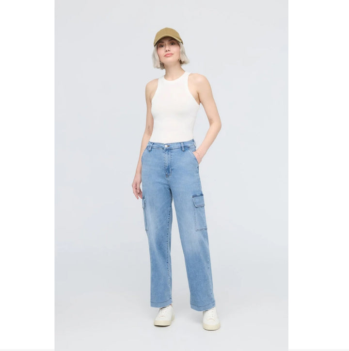 DU/ER Performance Denim Lite Cargo Taille Haute - Pacific