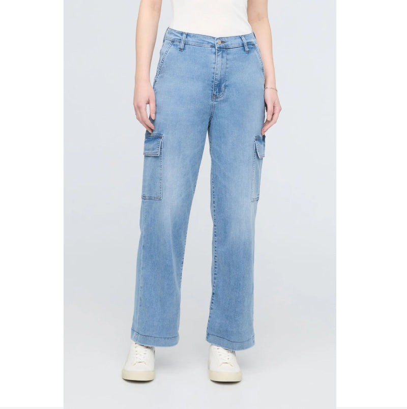 DU/ER Performance Denim Lite Cargo Taille Haute - Pacific